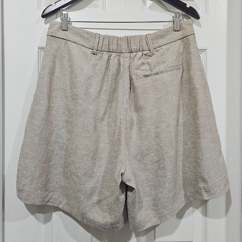 Old Navy Beige Linen Blend Tailored Shorts Size L - Picture 3 of 7